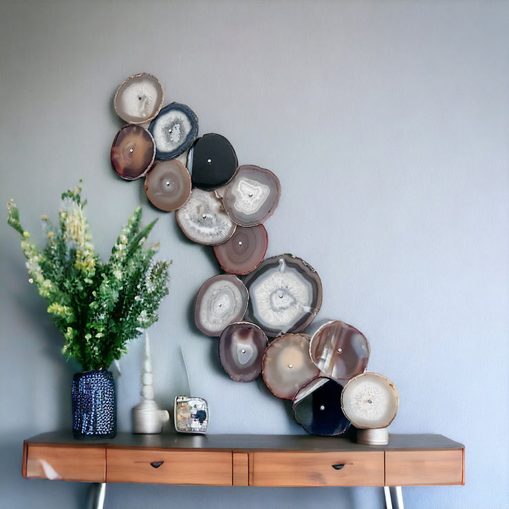 15-Piece DIY Umber Agate Wall Decor - Mod North & Co.