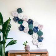 20-Piece Quartz Mosaic Dimensional Wall Art - Mod North & Co.