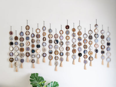 Where can I hang my new agate garland wall hanging?