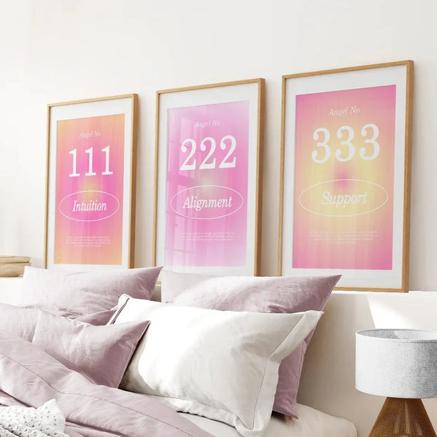 Colourful Gradient Aura Angel Wall Decor