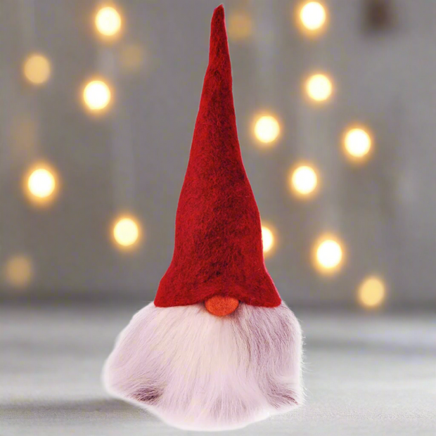 Tomte Gnome - Walter with Felt Cap (Red)
