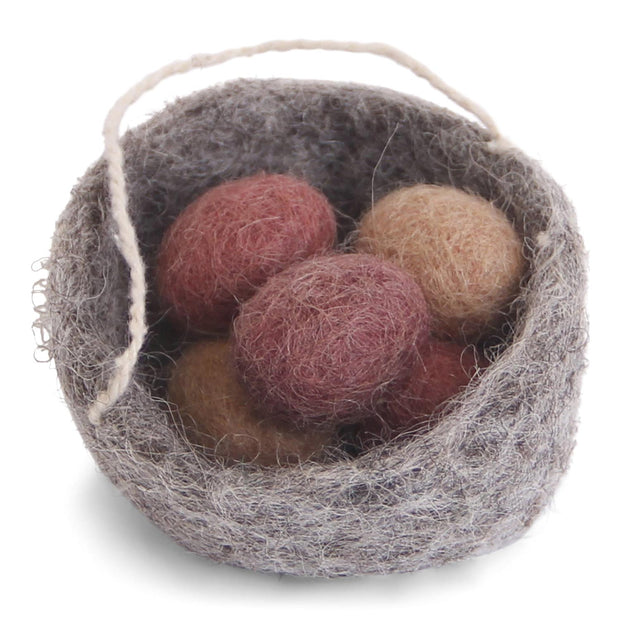Easter Eggs - Nest (Soft Grey) - Hanging Decoration