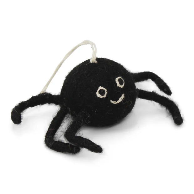 Halloween Hanging Decoration - Silly Spider - Black