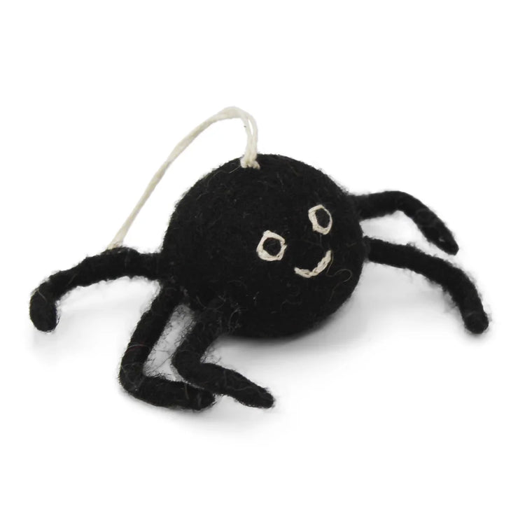Halloween Hanging Decoration - Silly Spider - Black