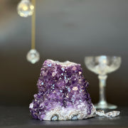 Amethyst geode cave with agate formations