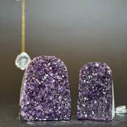Amethyst point set of 2, amethysts for meditation altar, anxiety crystals