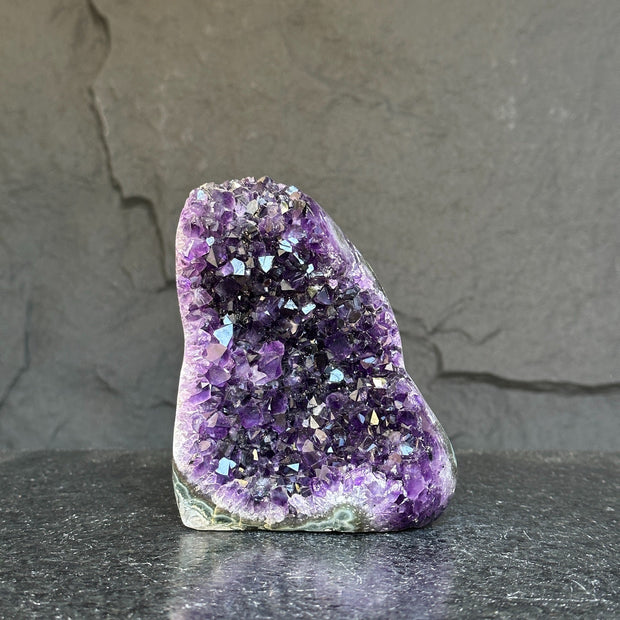 Amethyst Crystal Cluster Cave Geode , 6 in tall Huge Crystal Cluster, Deep Purple Stone