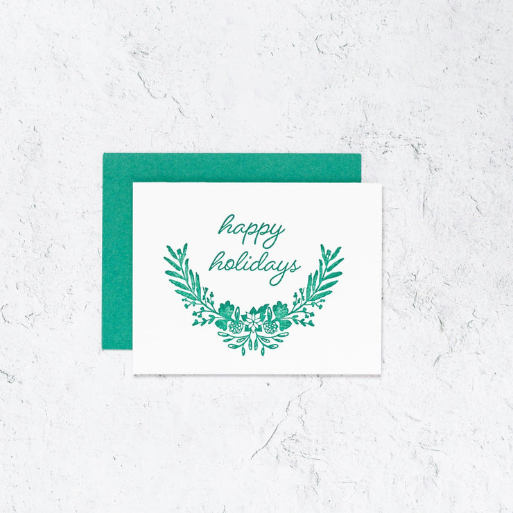Happy Holidays Half Wreath