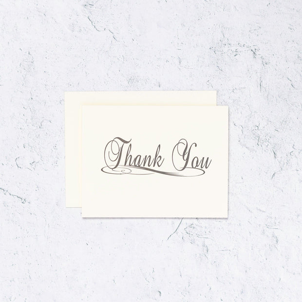 Traditional Scripted Thank You Single Cards