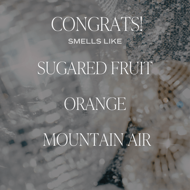 Congrats! Soy Candle - Clear Jar - 9 oz (Island AIr)