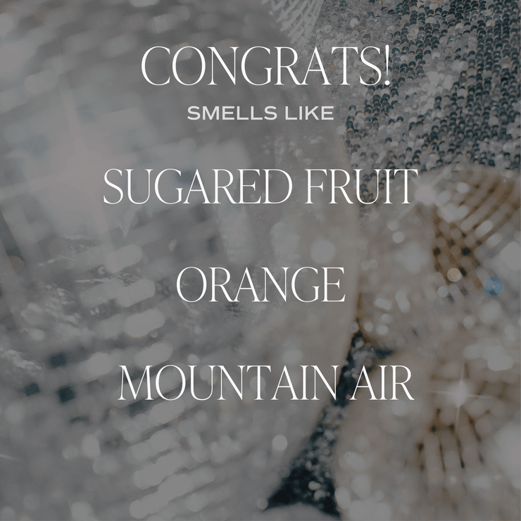 Congrats! Soy Candle - Clear Jar - 9 oz (Island AIr)