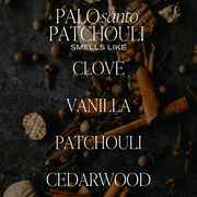 Palo Santo Patchouli Soy Candle - Clear Jar - 9 oz