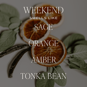 Weekend Soy Candle - Tinted Glass Jar - 12 oz