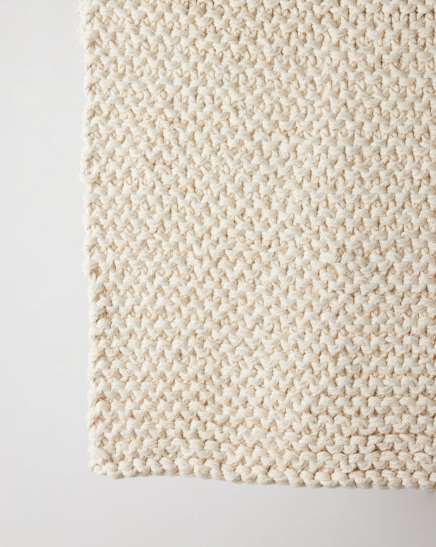 Chunky Ecru Hand-Loomed Mat