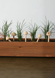 Wooden Mushroom Garden Stick
