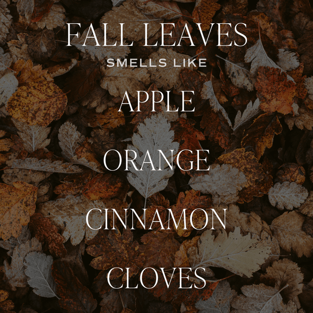 Fall Leaves Soy Candle - Patterned 9 oz - Clear Jar
