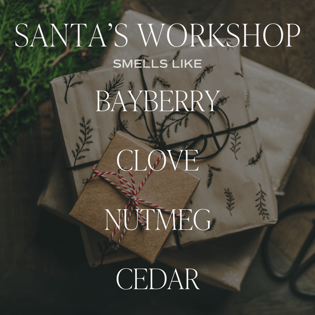 Santa's Workshop Soy Candle - 9 oz Clear Jar (Merry and Bright)