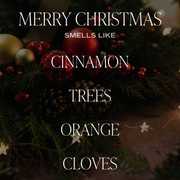Merry Christmas Soy Candle - 9 oz Clear Jar (Christmas)