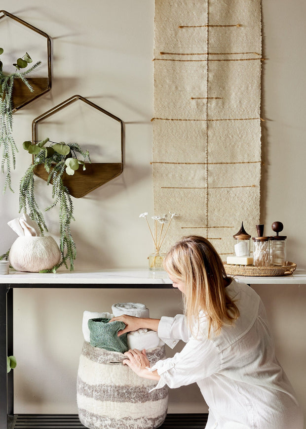 Compass Handwoven Cotton Wall Hanging