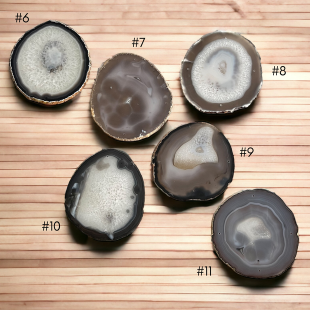 Brass Vivi Agate Wall Hanging | Choose Your Agate/Colors - Mod North & Co.