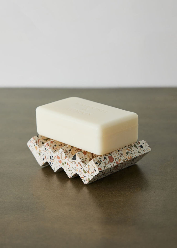 Zig-Zag Neutral Terrazzo Soap Dish