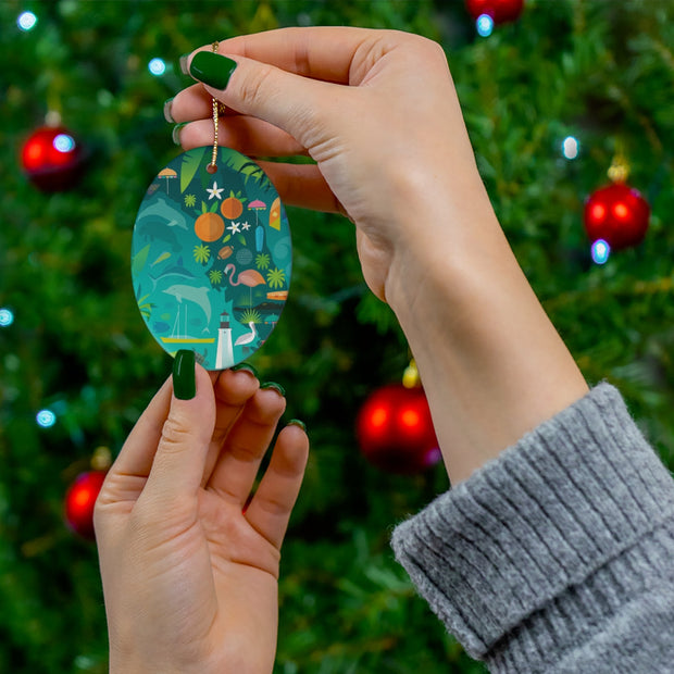 Florida Ceramic Ornament
