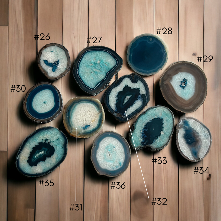 Vivi Wood Agate Wall Hanging | Choose Your Agate Slice - Mod North & Co.