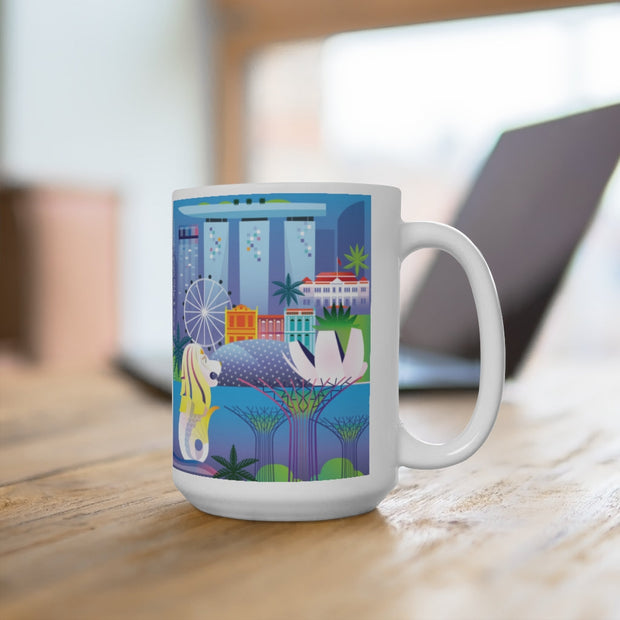 SINGAPORE 11 OZ OR 15OZ CERAMIC MUG