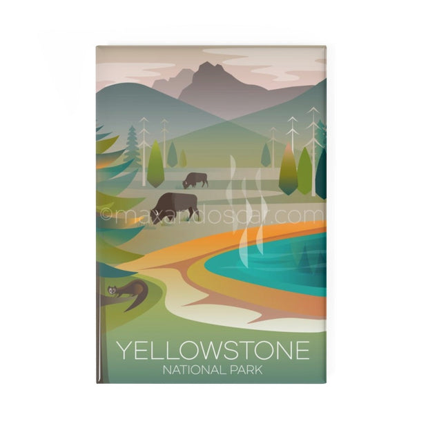 YELLOWSTONE NATIONAL PARK, GRAND PRISMATIC REFRIGERATOR MAGNET