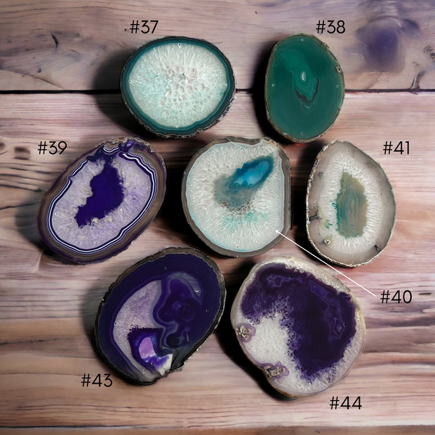 Brass Vivi Agate Wall Hanging | Choose Your Agate/Colors - Mod North & Co.