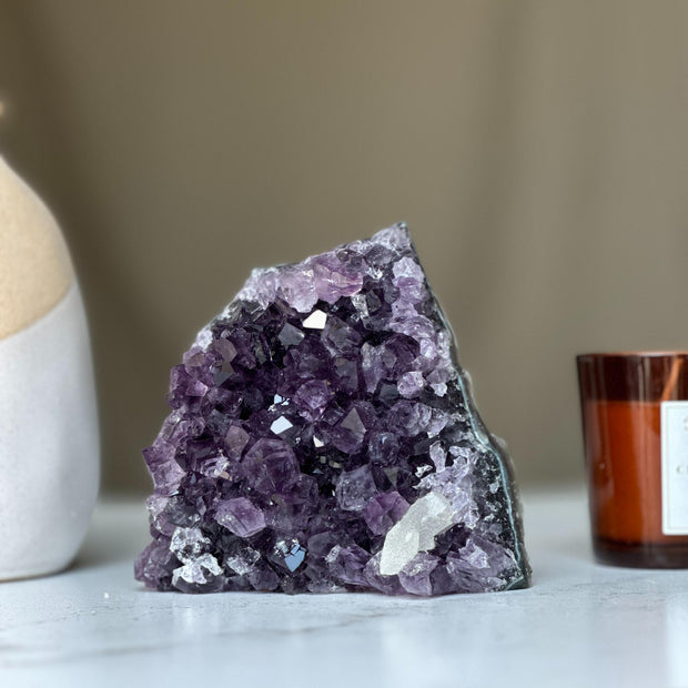 Amethyst geode Large crystal cluster with FREE GIFT BOX