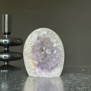 Amethyst Egg, Amethyst Quartz Crystal Cluster with agate formations, Amazing AAA Quality Geode Cave for collectors