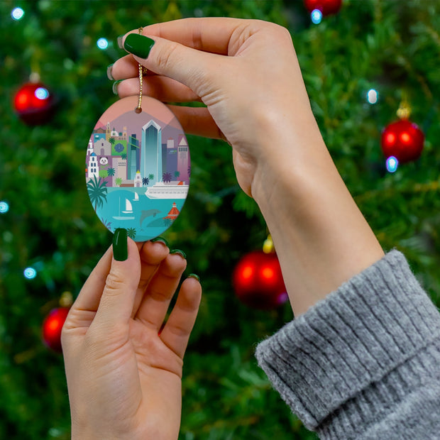 San Diego Ceramic Ornament