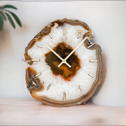 Agate Wall Clock | 8 to 13-Inch - Handcrafted Artisan Timepiece (Choose Slice)