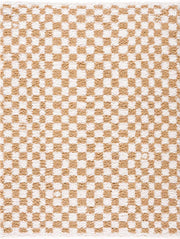 Kieu Mustard & Ivory Checkered Area Rug