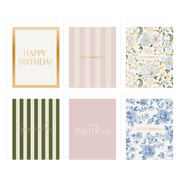 Assorted Happy Birthday Boxed Card Set - Pack of 12