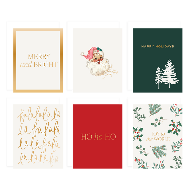 Assorted Holiday Card Set - Pack of 12
