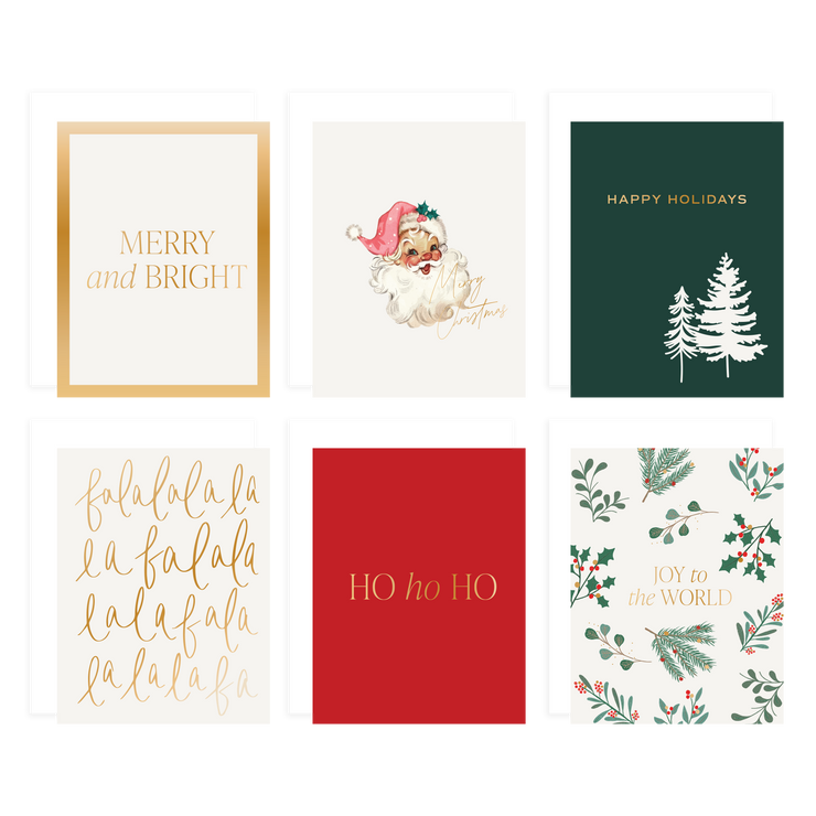 Assorted Holiday Card Set - Pack of 12