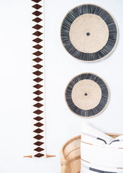 Balance Bogolan Totem in White with Brown Diamonds