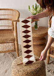 Balance Bogolan Totem in White with Brown Diamonds