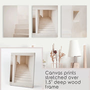Beige Architectural Wall Art Prints. Light Tones Stairways