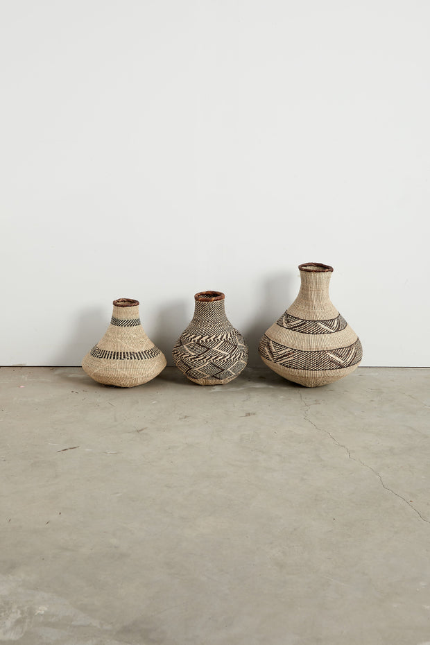 Patterned Binga Nongo Gourd Woven Basket