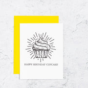 Happy Birthday Cupcake Card Box Set of 10