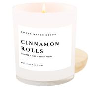 Cinnamon Rolls Soy Candle - White Jar - 11 oz