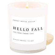 Hello Fall Soy Candle - White Jar - 11 oz