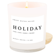 Holiday Soy Candle - White Jar - 11 oz