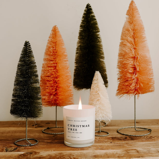 Christmas Tree Soy Candle - White Jar - 11 oz