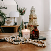 Hot Cocoa and Peppermint Soy Candle - White Jar - 11 oz