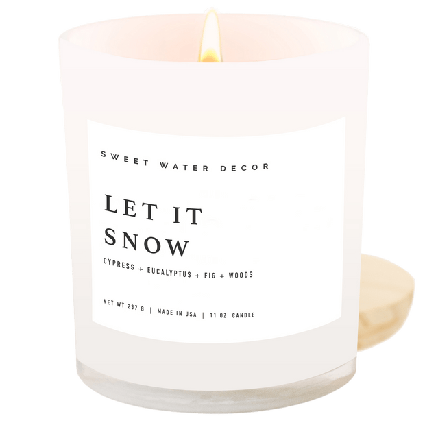 Let It Snow Soy Candle - White Jar - 11 oz