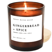 Gingerbread and Spice Soy Candle - Amber Jar - 11 oz
